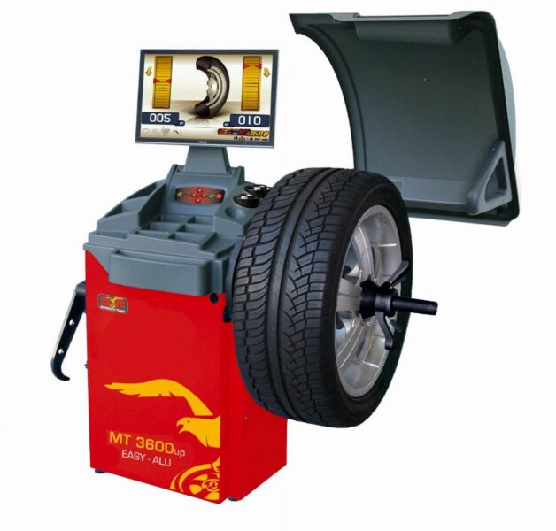 Mondolfo Ferro MT 3600UP wyważarka 3D, sonar, hamulec automatyczny, monitor LCD