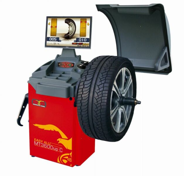 Mondolfo Ferro MT 3600UPC wyważarka 3D, zacisk pneumatyczny, sonar, hamulec automatyczny, monitor LCD