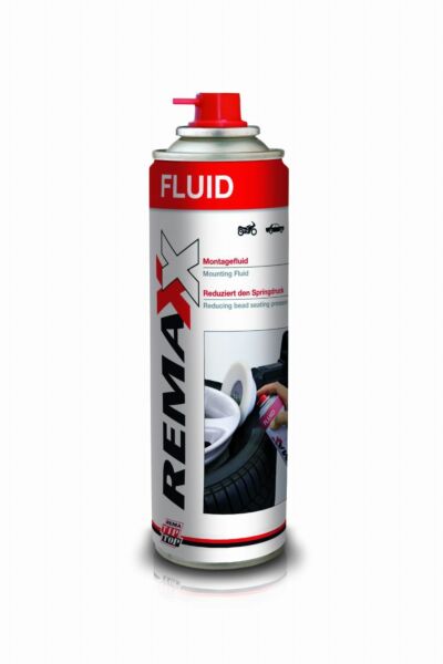 Płyn do montażu opon REMAXX FLUID  400 ml - spray, do opon motocyklowych, osobowych PAX, RFT, z czujnikami TPMS