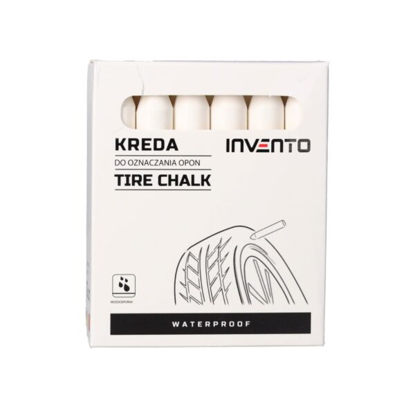Kreda marker do opon wodoodporna Biała Invento , 12szt