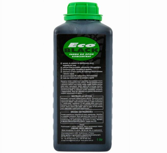 Farba do opon ECO BLACK 1 l, czernidło, koncentrat