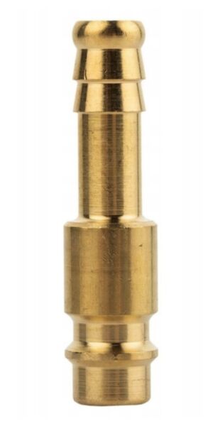 Króciec (wtyk) pneumatyczny RECTUS RQS Typ 26 z tuleją na wąż 10 mm EURO-profil, mosiężny, do 35 bar