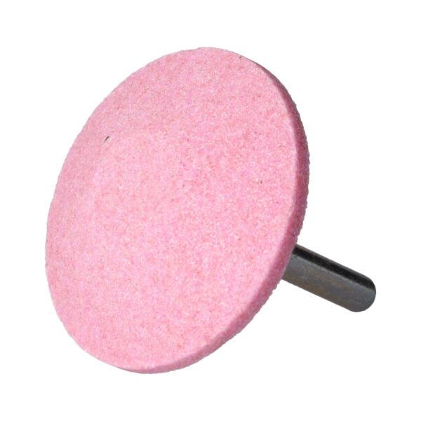 Kamień szlifierski - dysk, 50 mm, różowy, K60