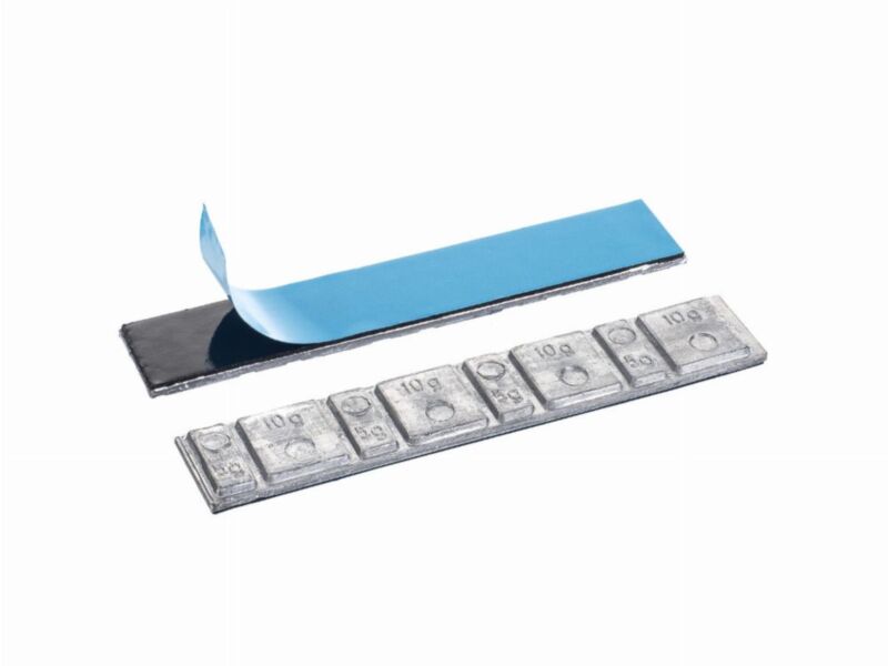 Ciężarek klejony  srebrny kwadrat 5g/10g ołowiany pasek TIP-TOPOL SLIM