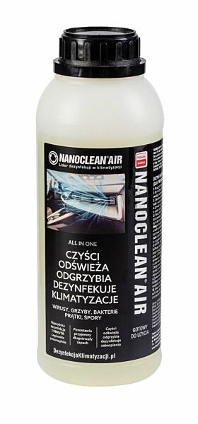 Nanoclean Air Płyn 1L Cytrusy Odgrzybianie Ultradźwięki