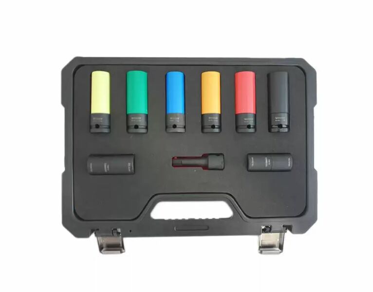 Zestaw nasadek udarowych Tesla, Ford (x2), Kia, Hyundai, Mercedes + przedłużka/ adapter