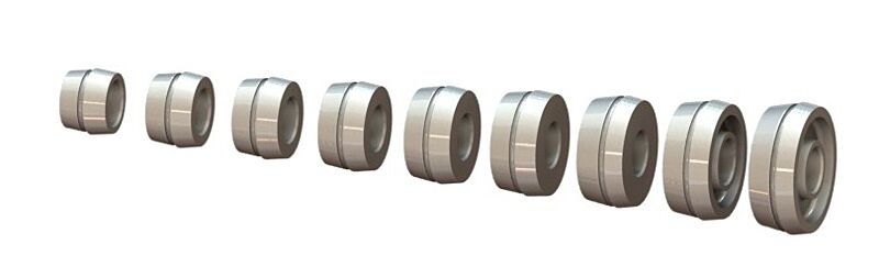 Haweka Low Taper 52,5 - 122 mm Zestaw 9 stożków centrujących QuickPlate