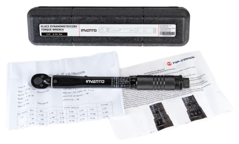 Klucz dynamometryczny INVENTO 1/4