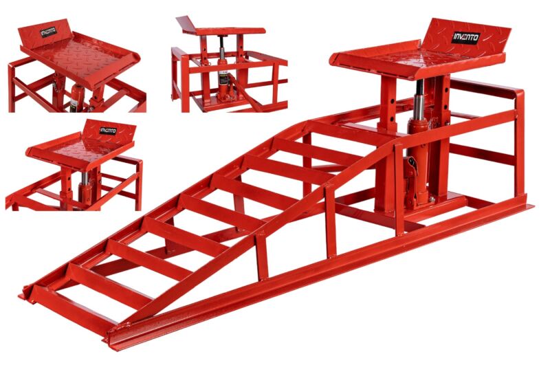 Rampa NAJAZDOWA INVENTO samochodowa 2T solidne wykonanie Hydrauliczne