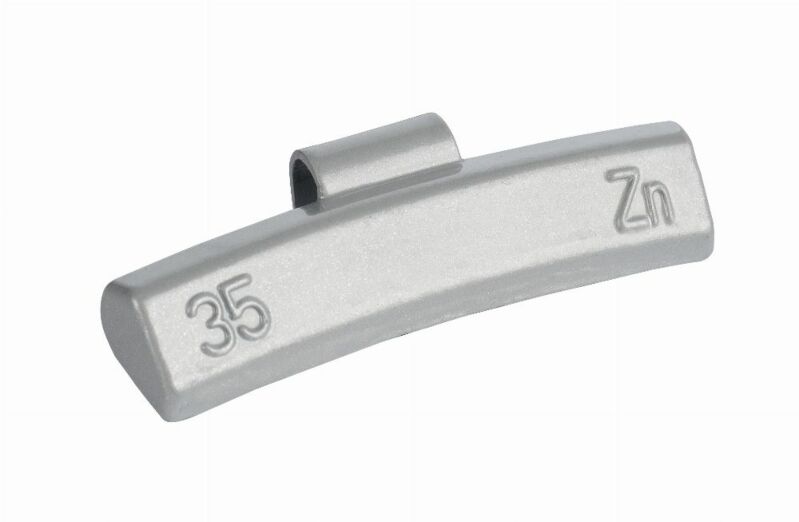 Ciężarki cynkowe powlekane ALU-S 35g, nabijane na obręcz aluminiową