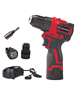 Wiertarka akumulatorowa 3/8" INVENTO A72 - zestaw + 2x bateria 1,5 Ah + adapter na bity