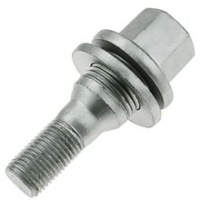 Śruba mocująca M12x1,25, klucz 17, płaska podkładka Geomet (zamiennik 561-5077) do oryginalnych felg Peugeot, Citroen