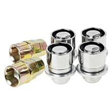 Nakrętki zabezpieczające M12x1,5 ruchoma tuleja, 37mm, klucz 19/21, płaska podkładka chrom