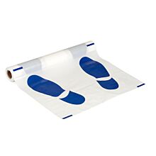 Dywaniki ochronne foliowe na rolce, nadruk stopki, 100 szt.