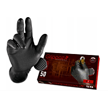 Rękawiczki warsztatowe z nitrylu Grippaz PREMIUM czarne rozmiar L, op. 50 szt 246BL