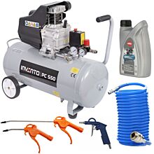 KOMPRESOR OLEJOWY SPRĘŻARKA 50L ZESTAW +6w1 WYDAJNA 8 bar 175 l/min
