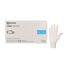 Rękawiczki lateksowe pudrowane Mercator Santex Powdered op.100 szt, rozmiar M