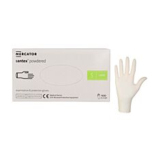 Rękawiczki lateksowe pudrowane Mercator Santex Powdered op.100 szt, rozmiar S