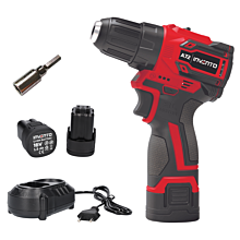 Wiertarka akumulatorowa 3/8" INVENTO A72 - zestaw + 2x bateria 1,5 Ah + adapter na bity