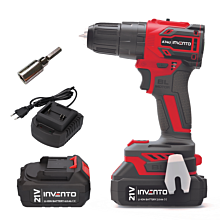 Wiertarka udarowa akumulatorowa 3/8" INVENTO A74U - zestaw 2Ah/ 4Ah + adapter na bity