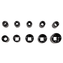 Zestaw 10 nasadek udarowych 1/2" 9-27 mm + przedłużka, adapter 5"