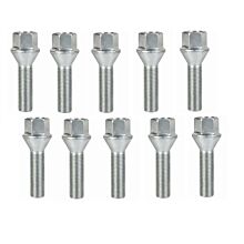 Śruba mocująca M12x1,25, gwint 40mm, stożek, klucz 17 10 szt.