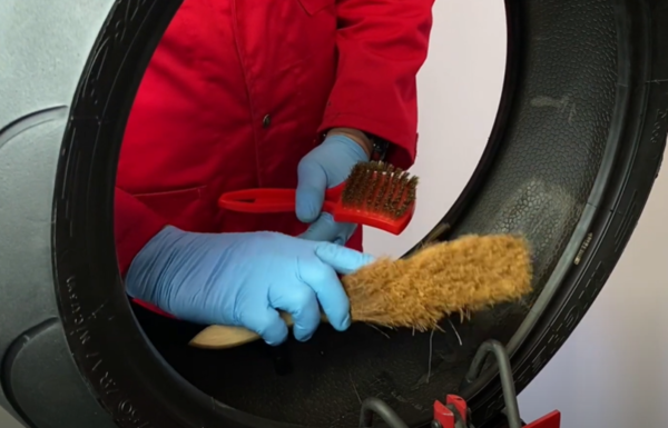 Szczotka kokosowa w procesie wulkanizacji